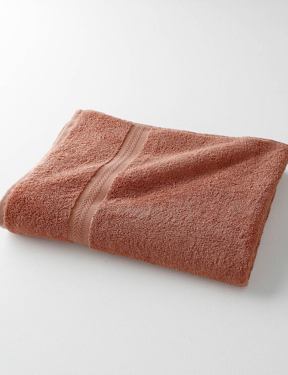 Collection serviettes de bain unies 420 g/m2 confort moelleux (châtaigne)