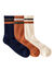 Chaussettes c&ocirc;tel&eacute;es - lot de 3 paires (noisette)