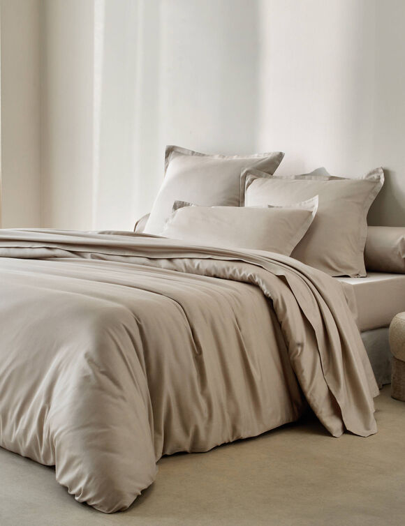 Linge de lit satin uni (grège)