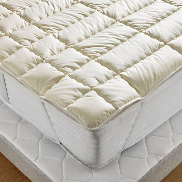 Topdekmatras in wol met Proneem® antihuisstofmijtbehandeling (gebroken wit)