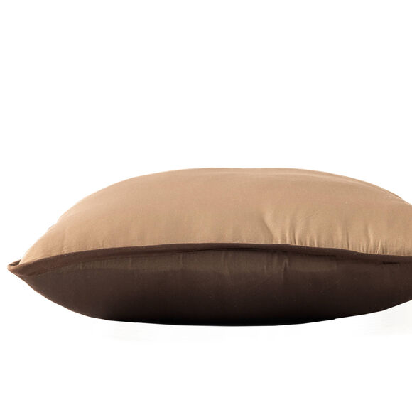 Tweekleurig microvezel dekbed, 500 g/m&sup2; (chocolade / karamel)