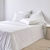 Wit bedlinnen met platte plooien Colombine® (wit)
