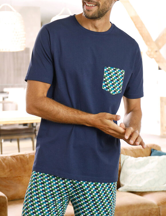 T-shirt pyjama manches courtes marine (marine)