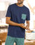 Pyjamashirt met korte mouwen (marine) Pyjamashirt met korte mouwen (marine)