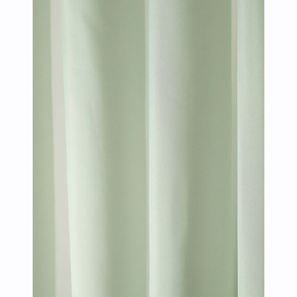 Effen voilegordijn met lussen (groen)