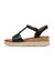 Sandalen met sleehak, scratchriempjes (zwart)