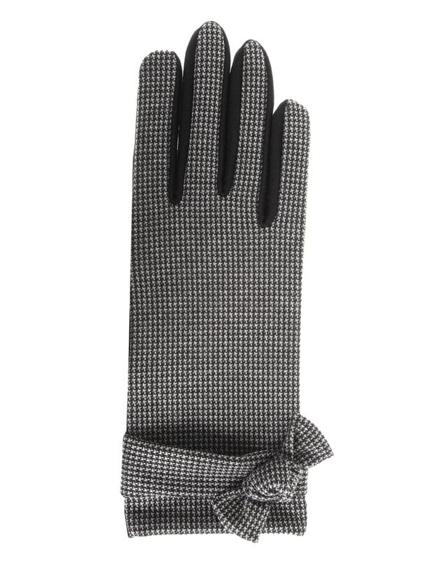 Handschoenen voor touchscreen, rekbare pied-de-poule stof (grijs)