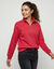 Sweatshirt met hoge kraag en ritssluiting, van geborsteld molton (rood)
