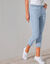 3/4-jeans met elastische taille (bleached)