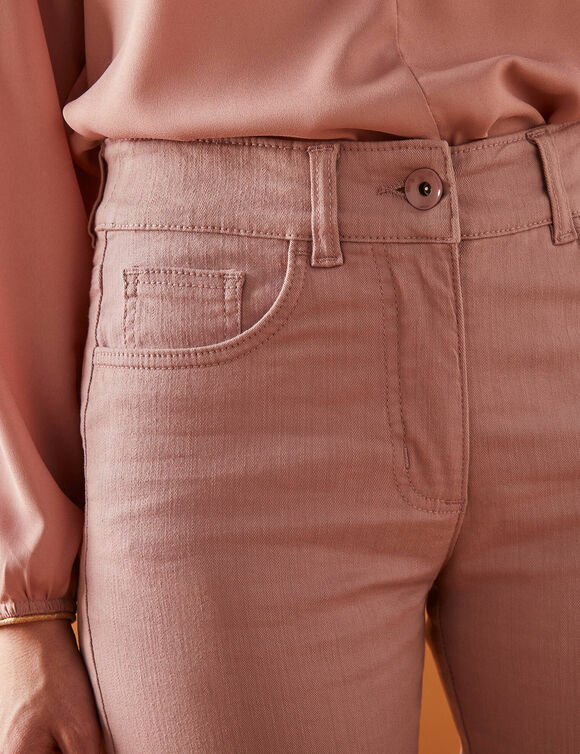 Pantalon droit gainant - petite stature entrej. 75 cm (rose grisé)