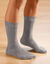 Mi-chaussettes non comprimantes - lot de 2 paires (marine + gris clair)
