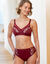 Culotte microfibre tulle brod&eacute; Caminata (prune)