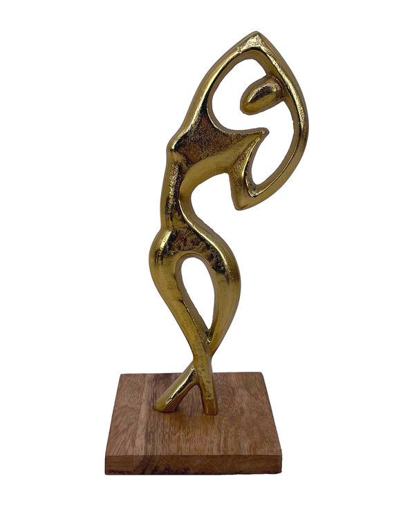 Metalen "danseres" beeldje (goudkleurig)