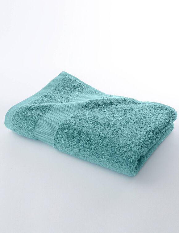 Collection serviettes de bain unies coton modal 500 g/m² (vert d'eau)