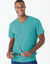 T-shirt met V-hals en korte mouwen (aqua)