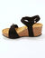 Sandalen met sleehak, gaan volledig open (zwart)
