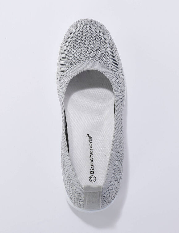 Ultralichte ballerina's in mesh (grijs)