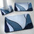 Badmatje met plantenmotief (blauw)