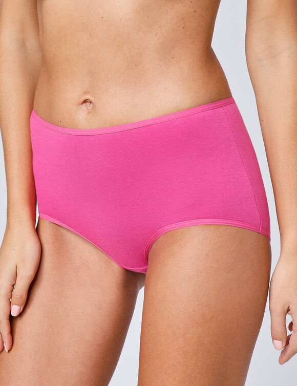 Culotte forme maxi en coton extensible uni &ndash; Lot de 10  (vifs)