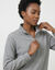 Sweat col montant zipp&eacute;, manches longues, maille milano (gris chin&eacute;)