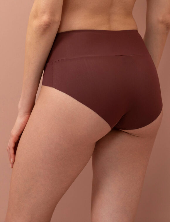 Culotte taille haute grand confort invisible - Lot de 2 (chocolat)