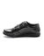 Leren sneakers met scratchsluiting (zwart)