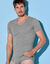 T-shirt met V-hals - herenondergoed, set van 2 (chiné grijs)