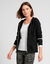 Veste bicolore zipp&eacute;e molleton gratt&eacute; (noir / blanc)