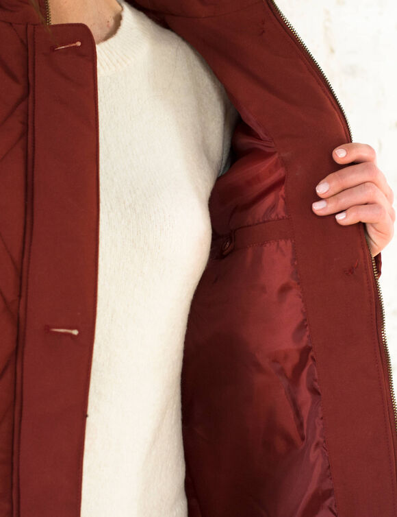 Parka matelass&eacute;e microfibre (terracotta)