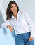 Chemise ample unie, popeline (blanc)