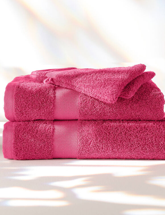 Collection serviettes de bain unies - coton modal 500 g/m&sup2; (framboise)