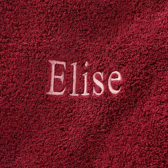 Collection serviettes de bain personnalis&eacute;es - confort moelleux 540 g/m&sup2; (lie de vin)