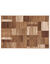 Tapis d&eacute;coratif motif patchwork (taupe)