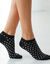 Socquettes basses pois fantaisie - lot de 5 (gris / noir)