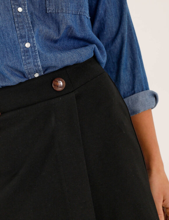 Short-rok in milanotricot (zwart)