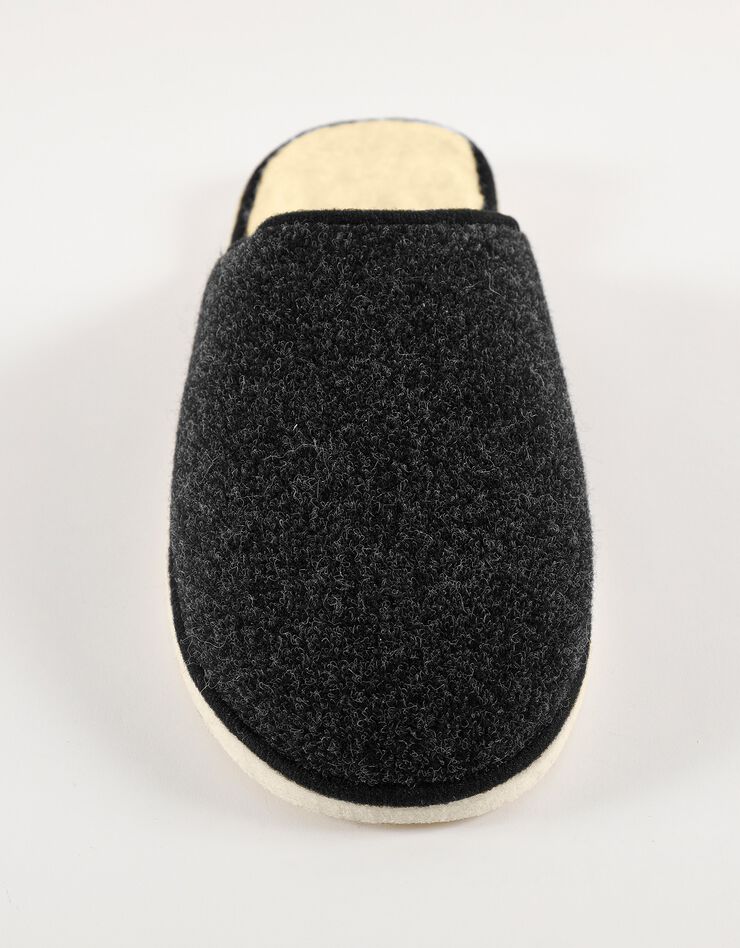 Mules homme silencieuses fourrées laine, gris Mules homme silencieuses fourrées laine, gris, hi-res image number 3