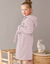 Personaliseerbare badjas met kap in badstof, kinderen (roze)