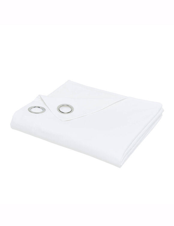 Gordijn met ringen effen (wit)