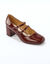 Platte ballerina's in microvezel (bordeaux)