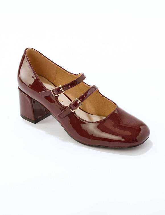 Platte ballerina's in microvezel (bordeaux)