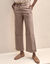 Pantalon large raccourci (taupe)