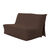 Housse canap&eacute; BZ coton bachette uni matelass&eacute; (chocolat)