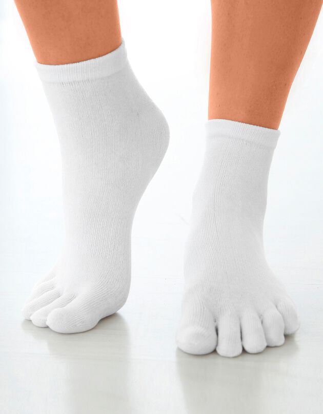Chaussettes doigts de pieds - la paire (blanc)