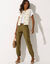 Loose T-shirt met ronde hals (wit)