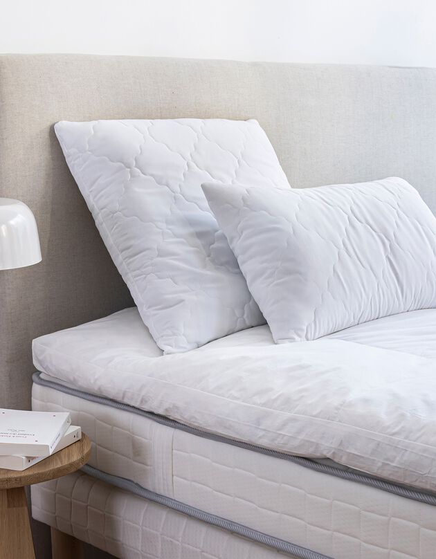Hoofdkussen voor de nek, medium comfort (wit)