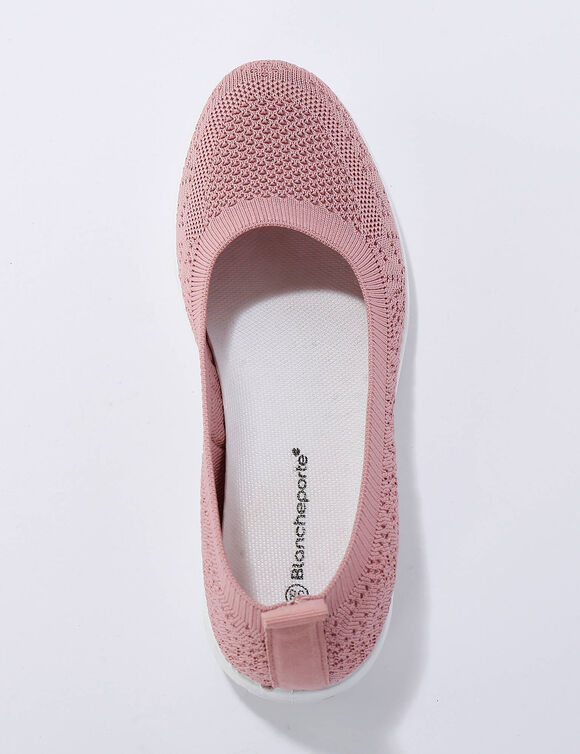 Ultralichte ballerina's in mesh (roze)