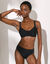 Effen bikinibeha in minimisermodel Solaro - met flexibele beugels (zwart)