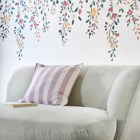 Coussin &agrave; rayures C&eacute;leste (parma)