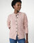Cardigan in harig fantasietricot (poederroze)