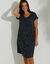 Chemise de nuit coton imprimé "coeurs" (noir)